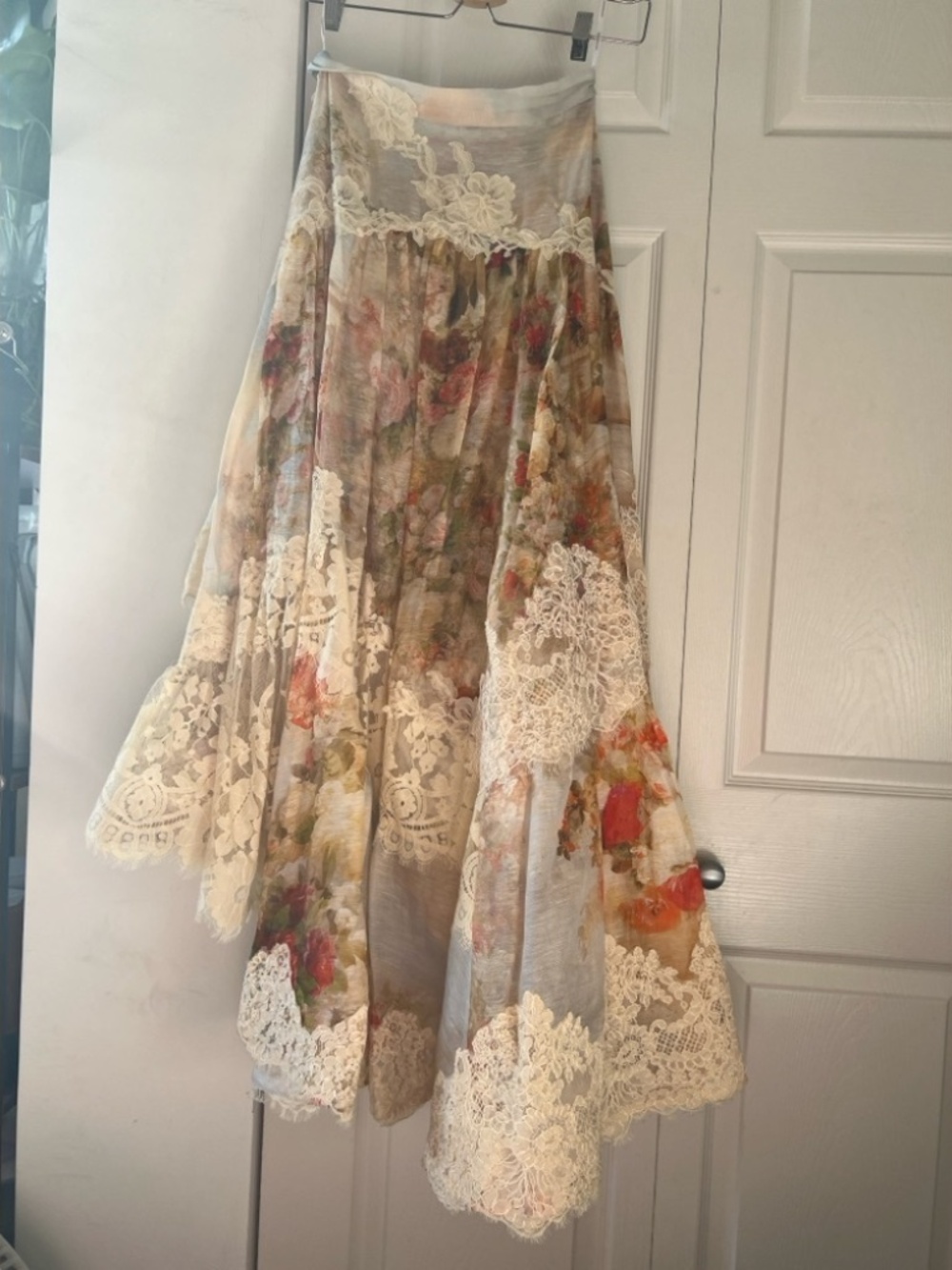 Zimmermann Luminosity Asymmetrical Bias Printed Midi Skirt Size 0 - Picture 5 of 8